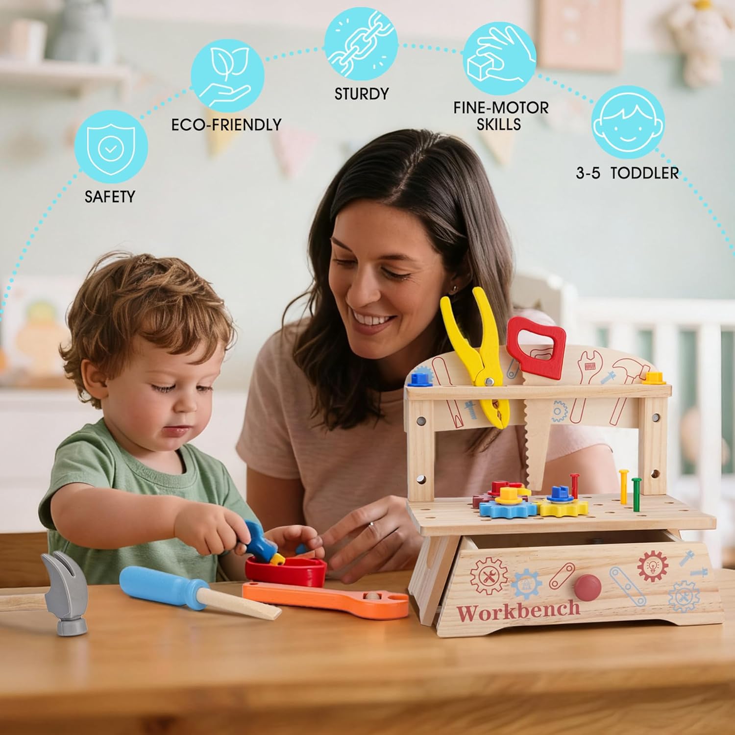 Banco de herramientas de mader - Gardening Tools Girls reseña y precio