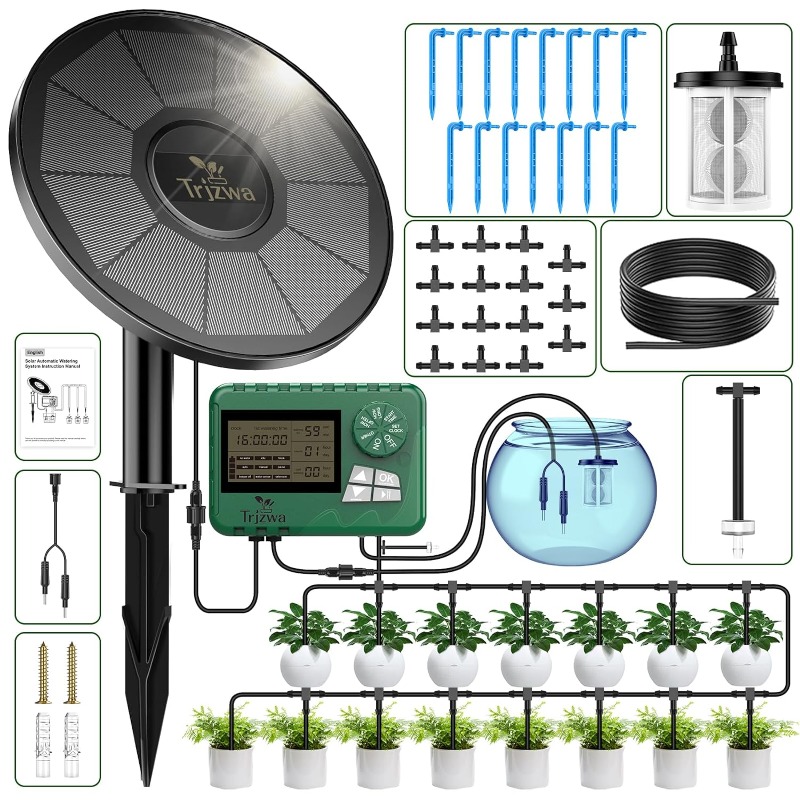 Equipo de riego solar, kit de  - Automatic Plant Waterer reseña y precio