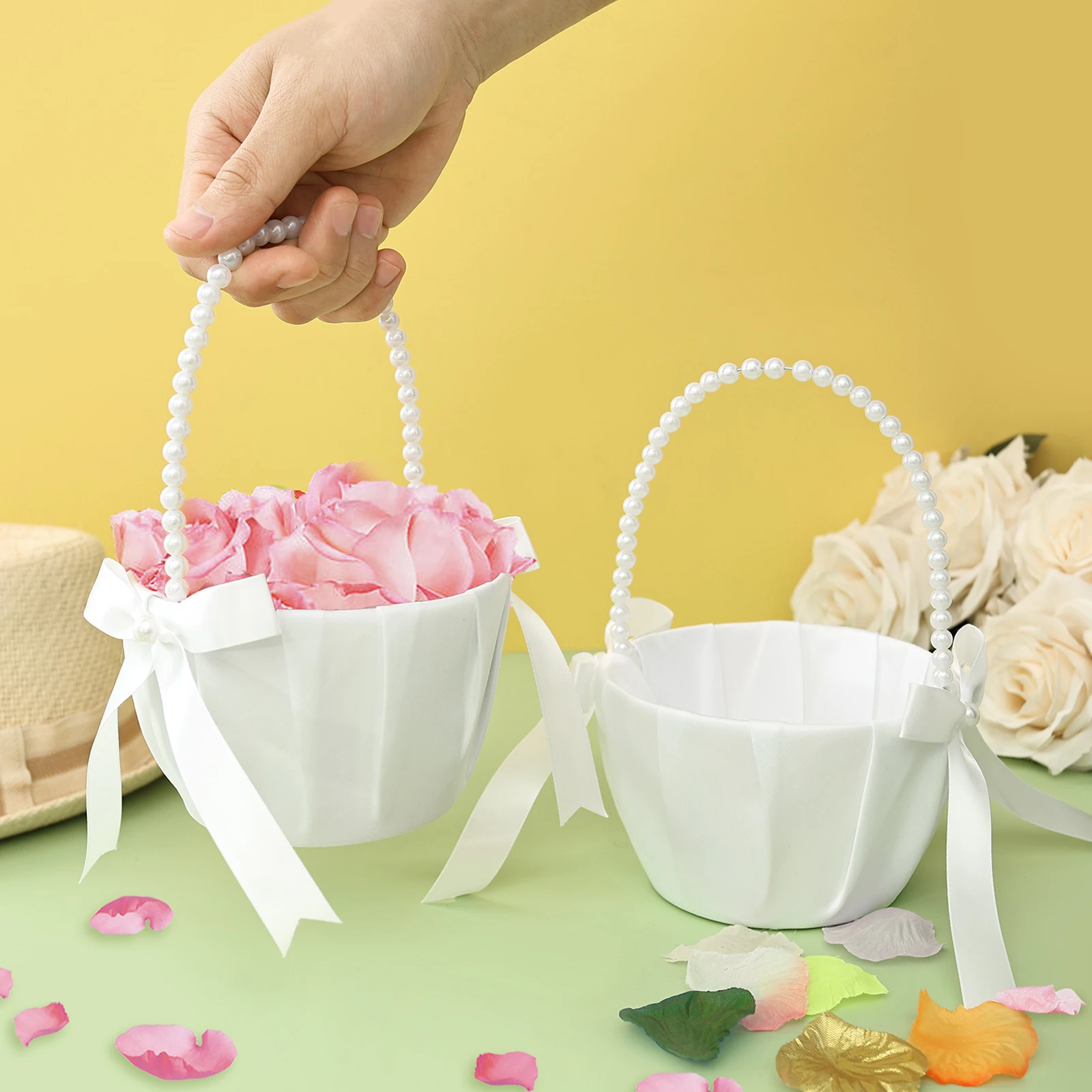 Cesta de flores para boda, 2 u - Gardening Tools Girls reseña y precio