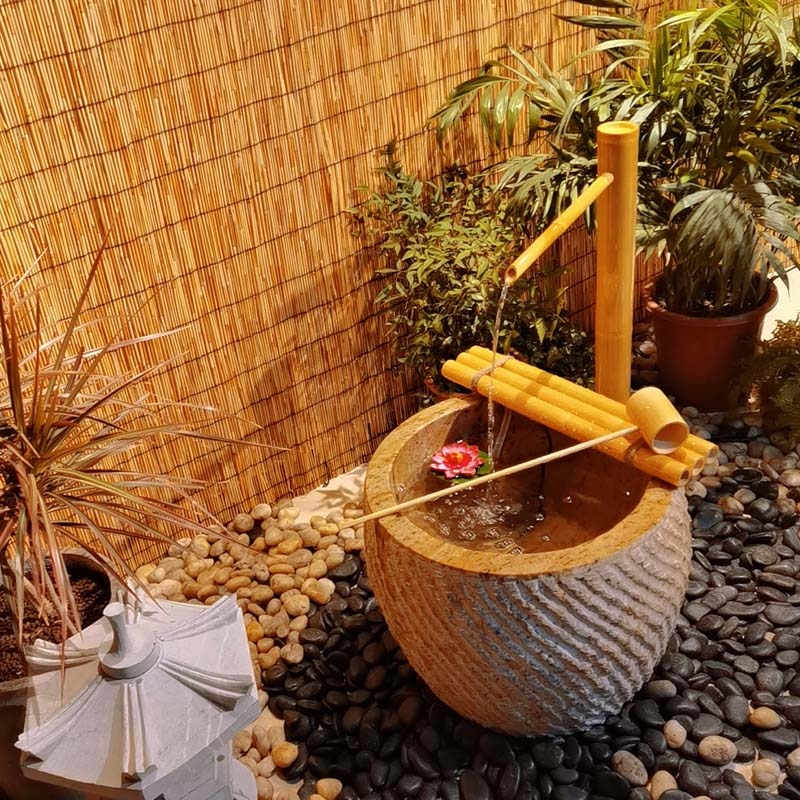 Cuenco de piedra Jinglu de bam - Gardening Hand Tools Japanese reseña y precio