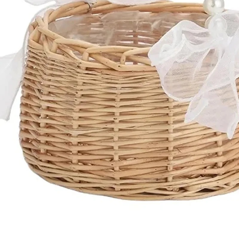 Cesta de mimbre con asa de per - Gardening Tools Girls reseña y precio